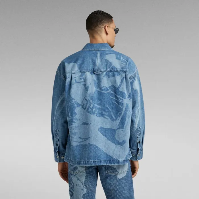 Overshirts Men GStar RAW Unisex Oversized Boxy Fit Overshirt Laser Gspin