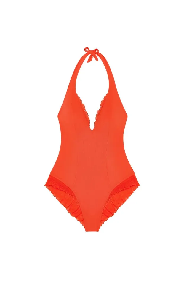 Pain De Sucre Onepiece Swimsuits Women Caylane Orange