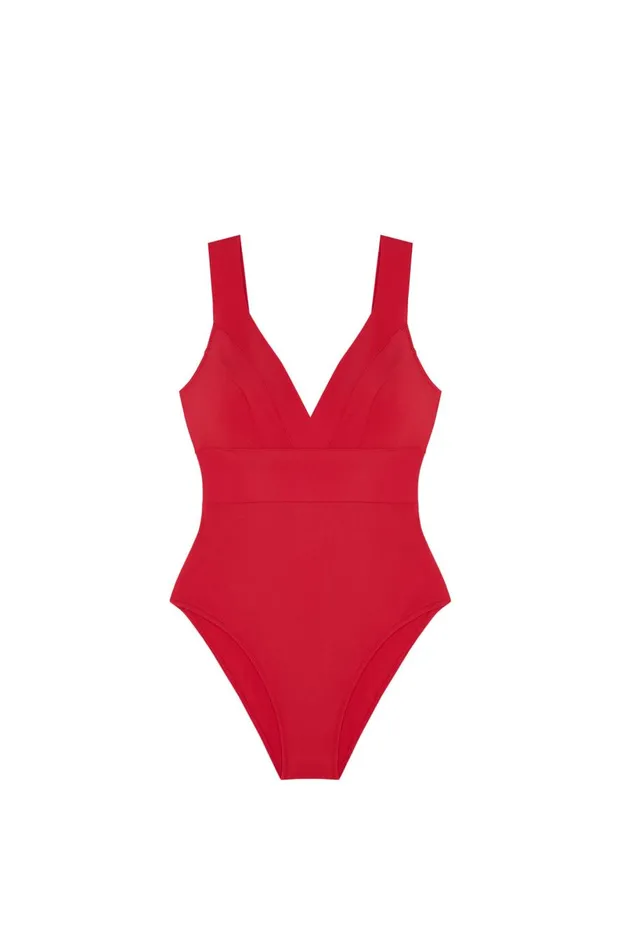 Pain De Sucre Onepiece Swimsuits Women Pipper Red