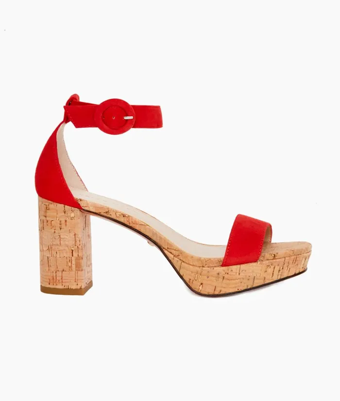 Pelle Moda Amari Platform 8211 Flame Flame Kid Suede Women Platforms