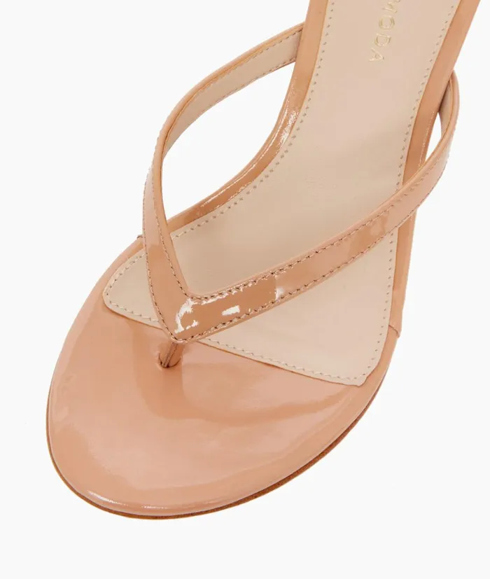 Pelle Moda Effi 4 Low Heel 8211 Nude Nude Patent Women Sandals Pelle Moda Effi 4 Low Heel 8211 Nude Nude Patent Women Sandals
