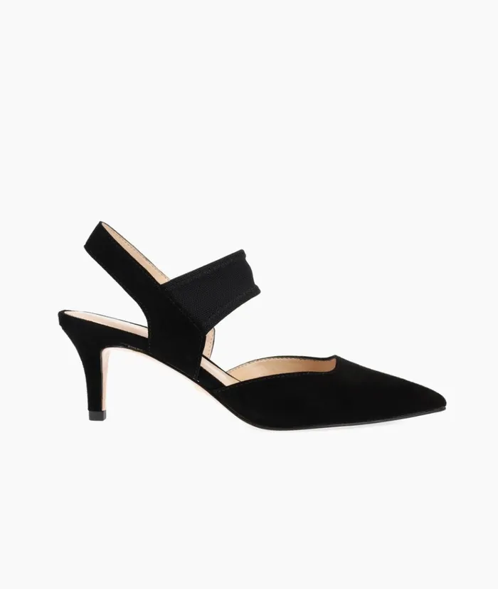 Pelle Moda Keris Low Heel 8211 Black Black Kid Suede Women Low Heels