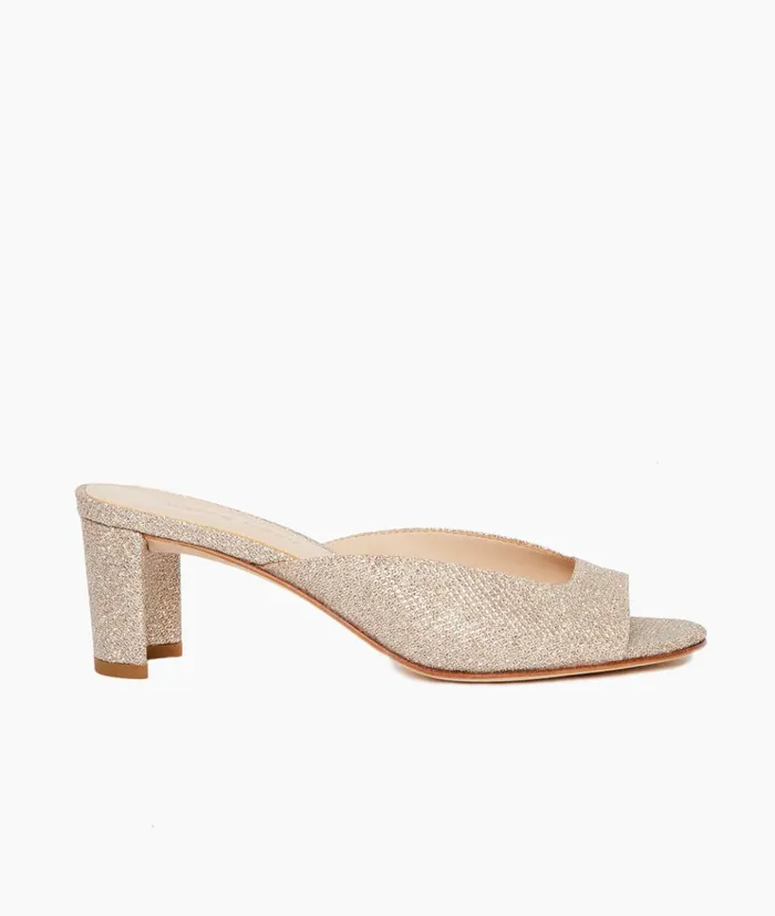 Pelle Moda Mika 2 Low Heel 8211 Gold Platinum Gold Metallic Textile Women Low Heels