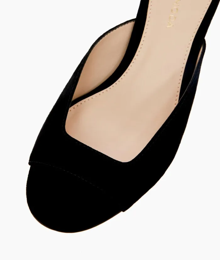 Pelle Moda Mika Low Heel 8211 Black Black Kid Suede Women Low Heels Pelle Moda Mika Low Heel 8211 Black Black Kid Suede Women Low Heels