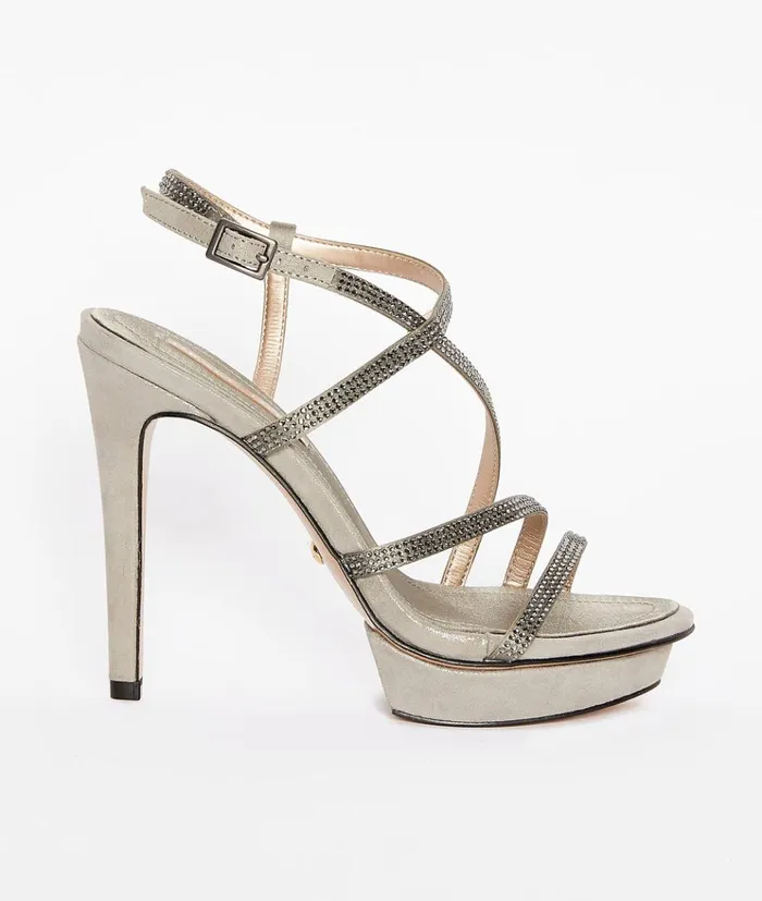 Pelle Moda Olya 2 Platform 8211 Pewter Pewter SatinShimmer Suede Women Platforms Pelle Moda Olya 2 Platform 8211 Pewter Pewter SatinShimmer Suede Women Platforms
