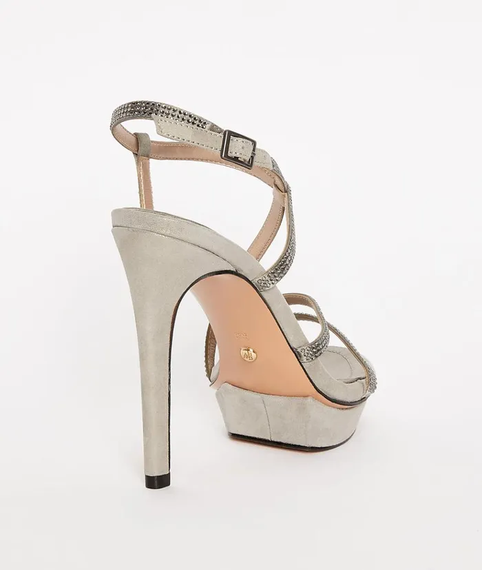 Pelle Moda Olya 2 Platform 8211 Pewter Pewter SatinShimmer Suede Women Platforms Pelle Moda Olya 2 Platform 8211 Pewter Pewter SatinShimmer Suede Women Platforms