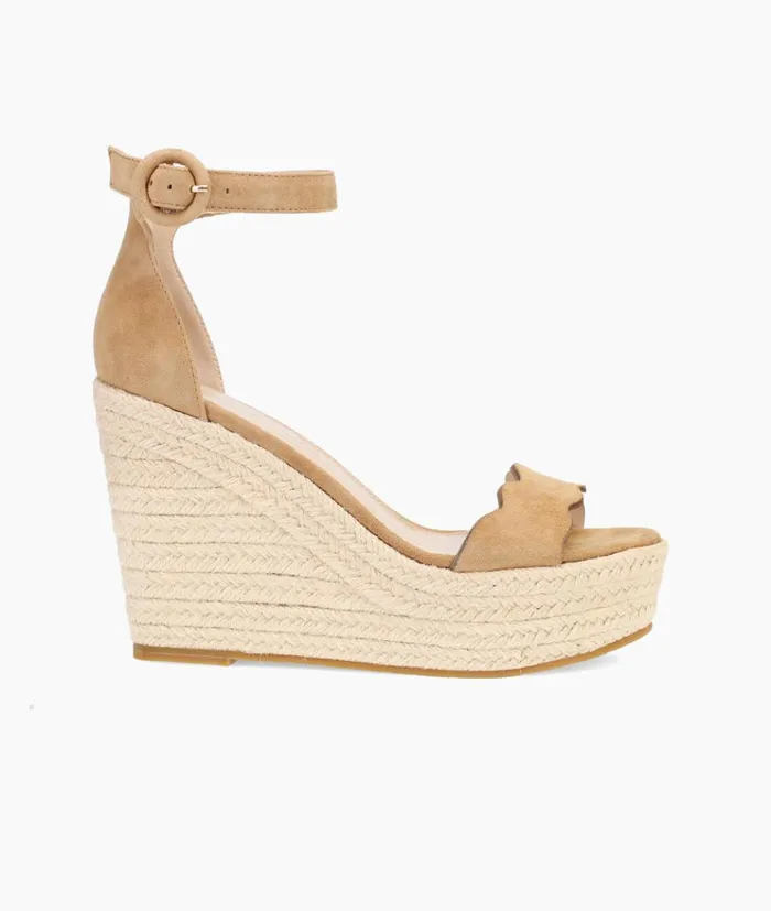 Pelle Moda Ryne Wedge 8211 Latte Latte Kid Suede Women Wedges