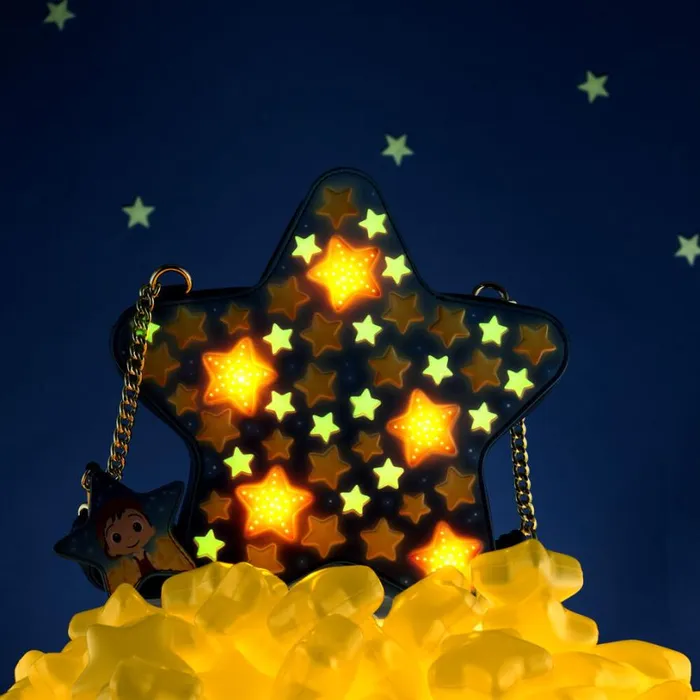 Pixar Shorts La Luna Star Shaped Figural Light Up Crossbody Bag Unisex Loungefly Crossbody Bags Pixar Shorts La Luna Star Shaped Figural Light Up Crossbody Bag Unisex Loungefly Crossbody Bags