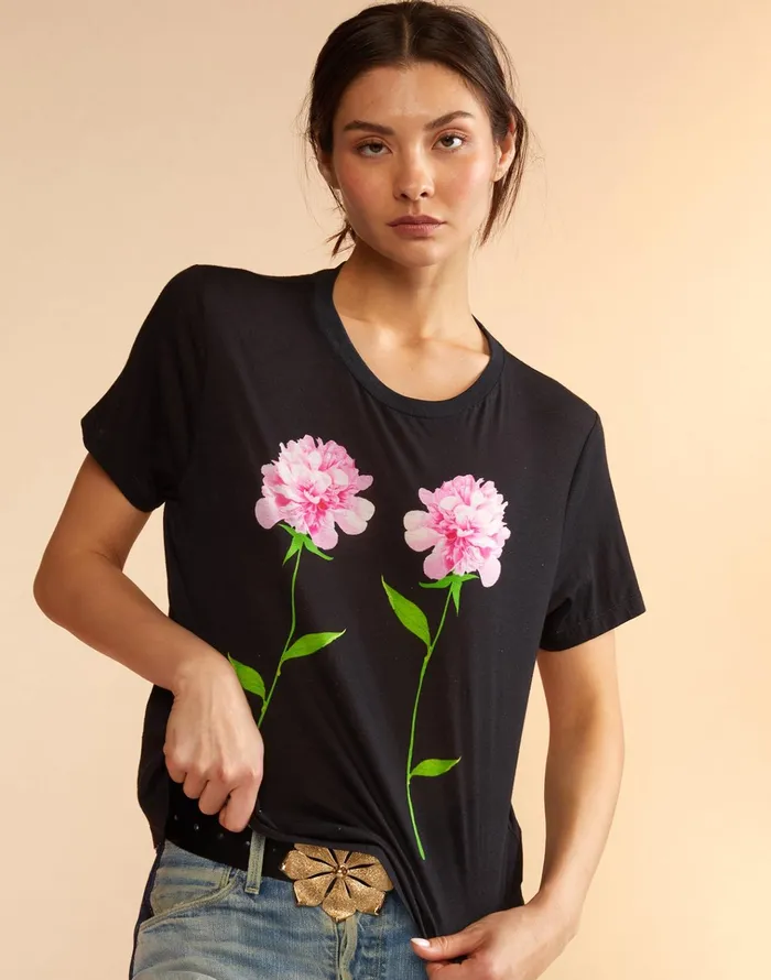 Printed TShirt 8211 Flwbl Women Cynthia Rowley Tops