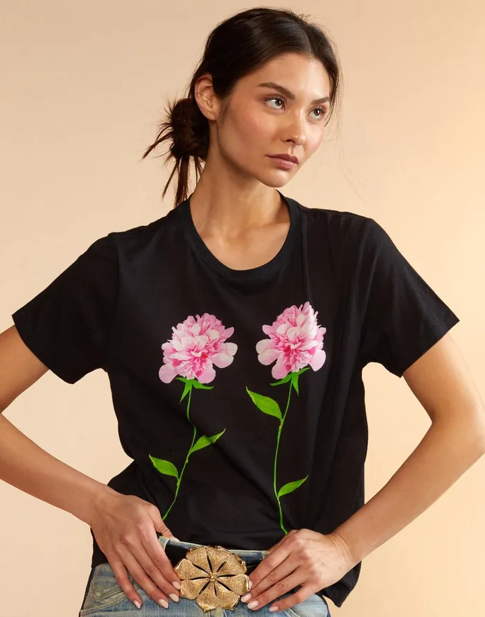 Printed TShirt 8211 Flwbl Women Cynthia Rowley Tops