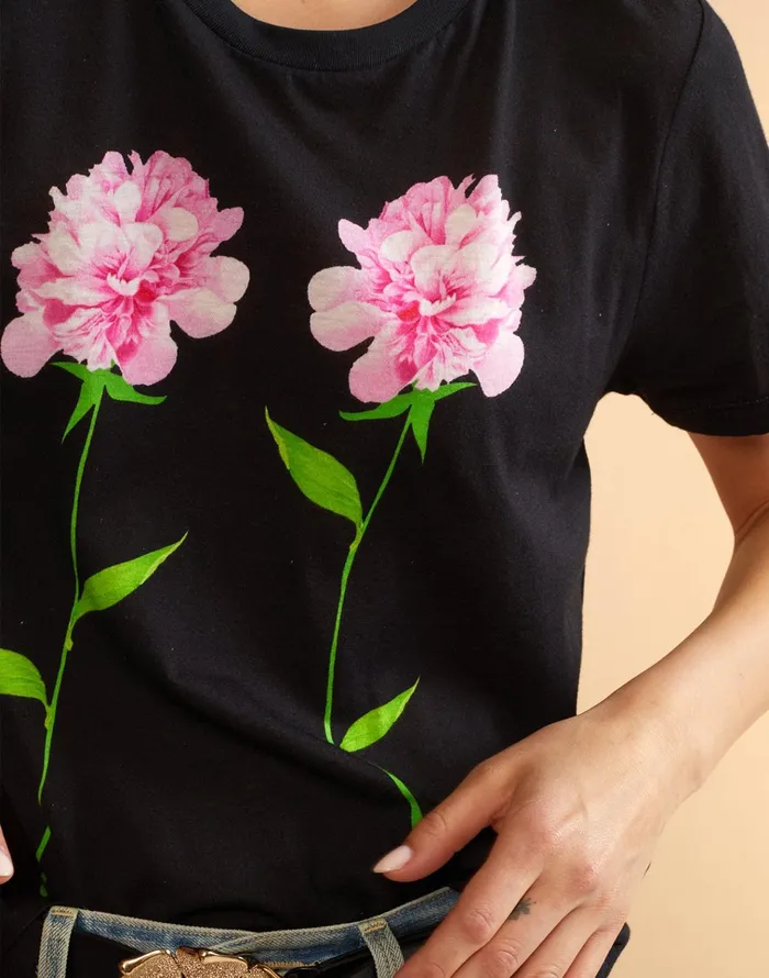 Printed TShirt 8211 Flwbl Women Cynthia Rowley Tops