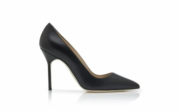 Pumps Women Manolo Blahnik BB CALFBlack Calf Leather Pointed Toe Pumps Pumps Women Manolo Blahnik BB CALFBlack Calf Leather Pointed Toe Pumps