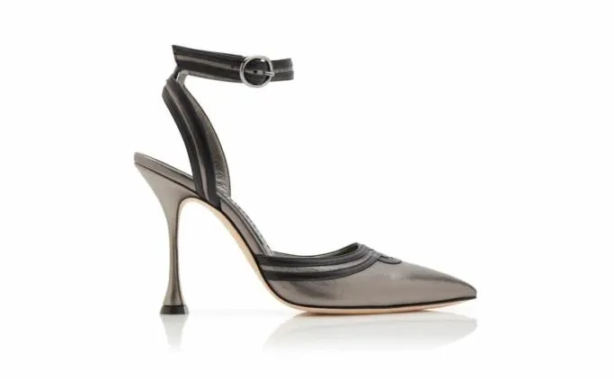 Pumps Women Manolo Blahnik CHONGADark Grey Nappa Leather Ankle Strap Pumps Pumps Women Manolo Blahnik CHONGADark Grey Nappa Leather Ankle Strap Pumps