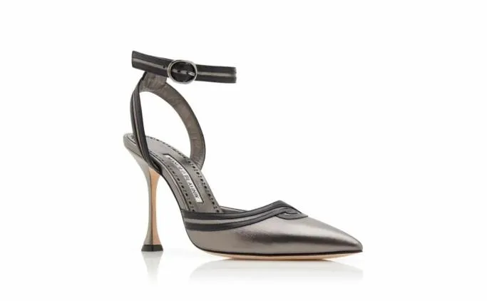Pumps Women Manolo Blahnik CHONGADark Grey Nappa Leather Ankle Strap Pumps Pumps Women Manolo Blahnik CHONGADark Grey Nappa Leather Ankle Strap Pumps