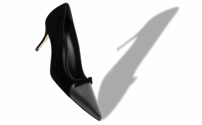 Pumps Women Manolo Blahnik RINIALOBlack Suede Bow Detail Pumps