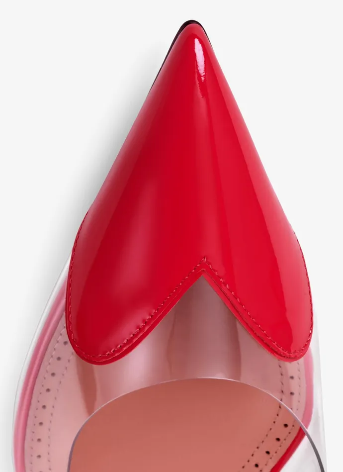 Red LE CUR SLINGBACKS IN PATENT LAMBSKIN Women Alaa Sandals