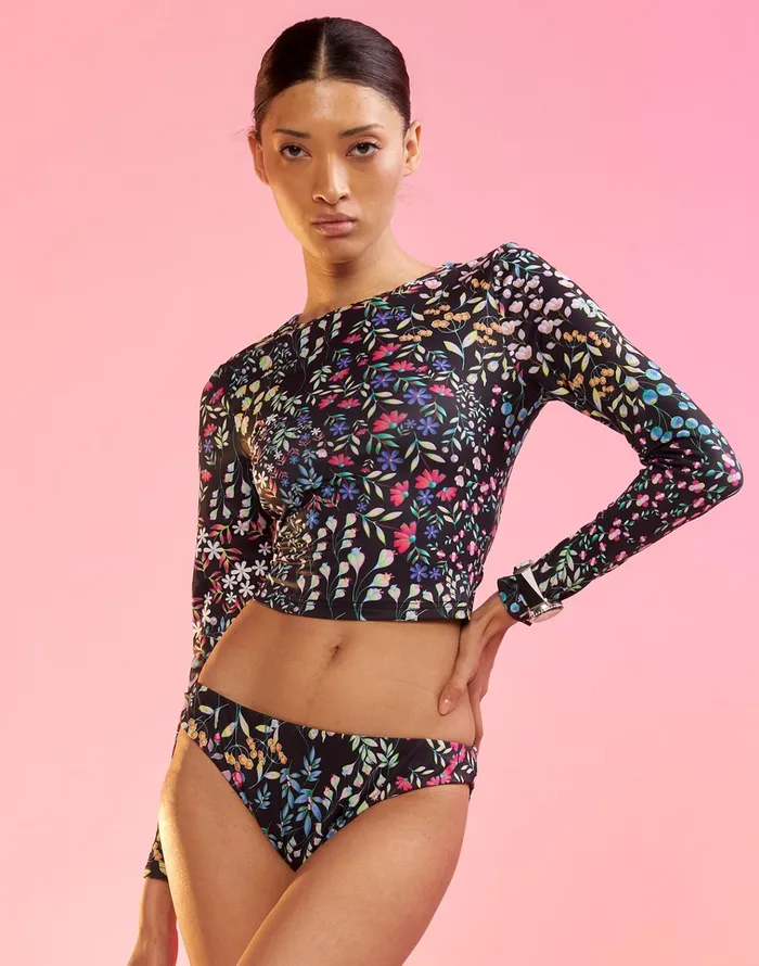 Reef Rashguard 8211 Blkmul Women Cynthia Rowley Surf and Swim