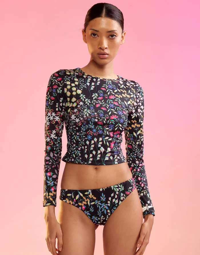 Reef Rashguard 8211 Blkmul Women Cynthia Rowley Surf and Swim