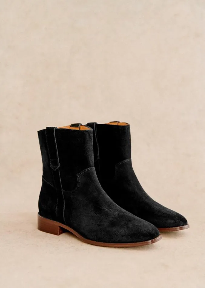 Szane Ankle Boots Womens Low Gabbie Ankle Boots Black