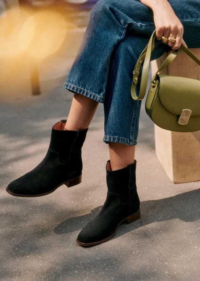 Szane Ankle Boots Womens Low Gabbie Ankle Boots Black