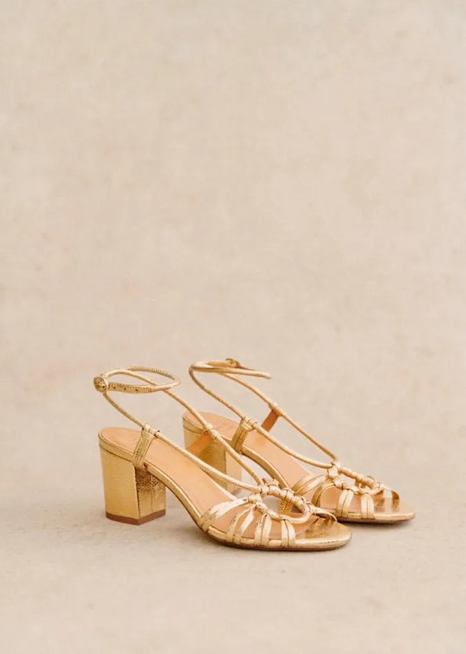Szane Babies Ballerinas and Pumps Womens Gloria Sandals Smooth Gold