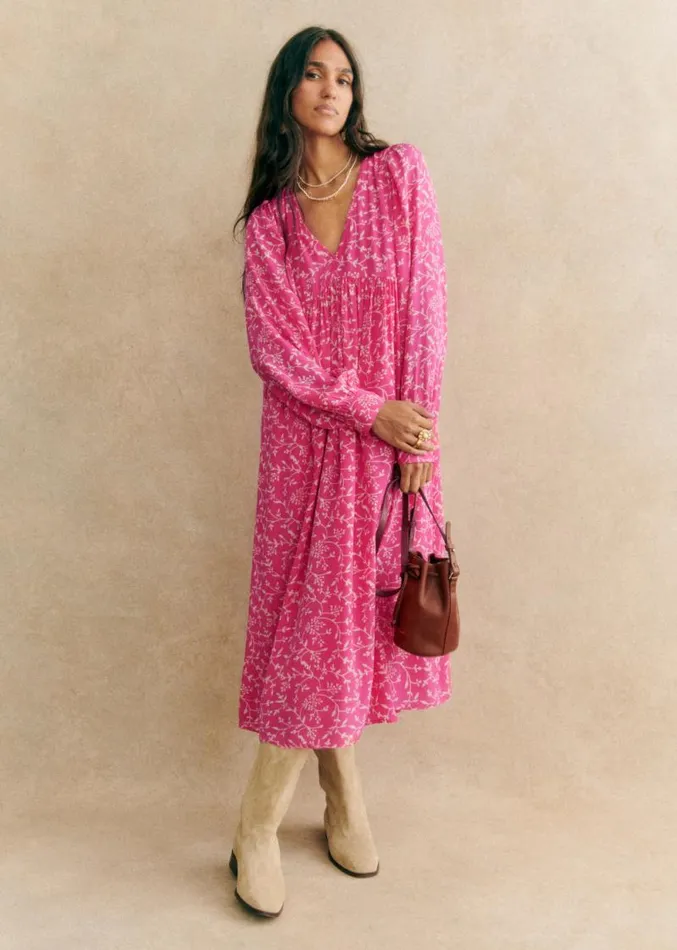 Szane Dresses Womens Nilla Dress Twotone Pink Floral Print
