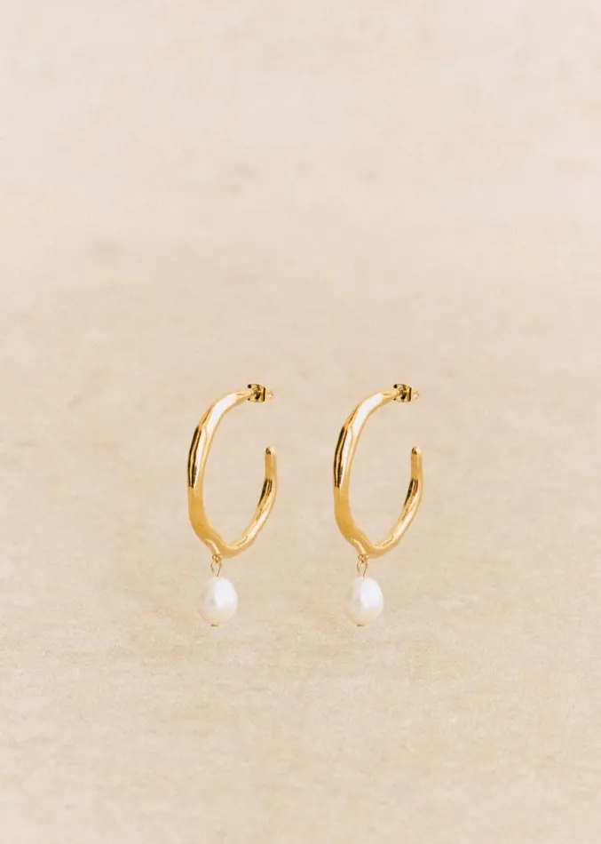 Szane Earrings Womens Stella Hoops Motherofpearl