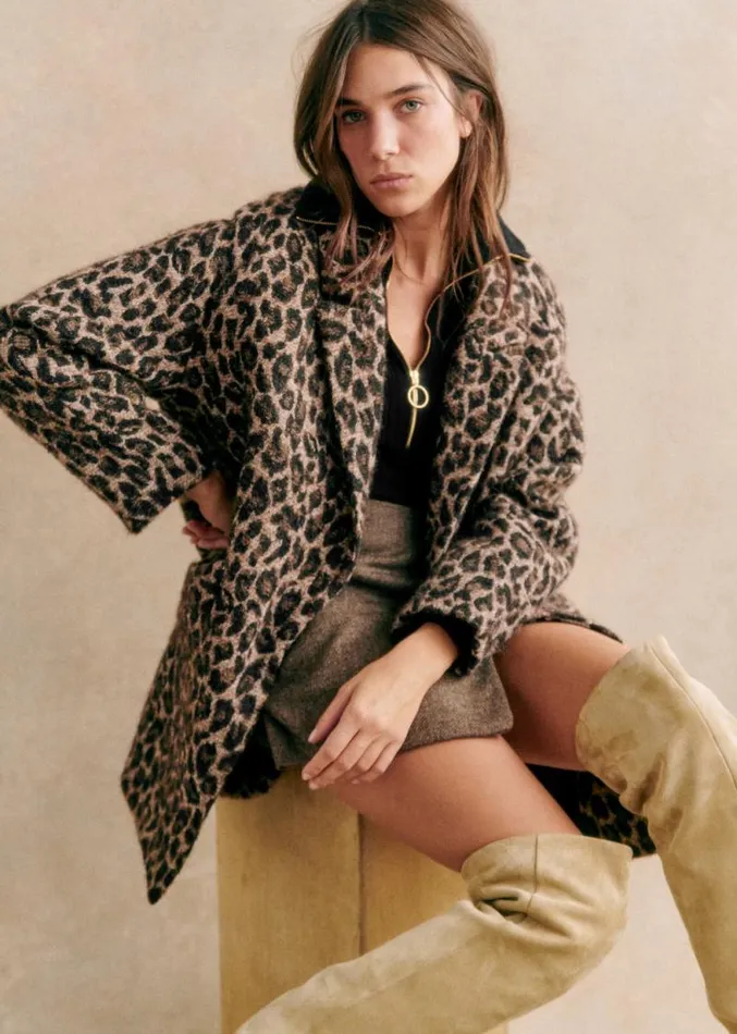 Szane Jackets and Coats Womens Andrew Coat Leopard Brown