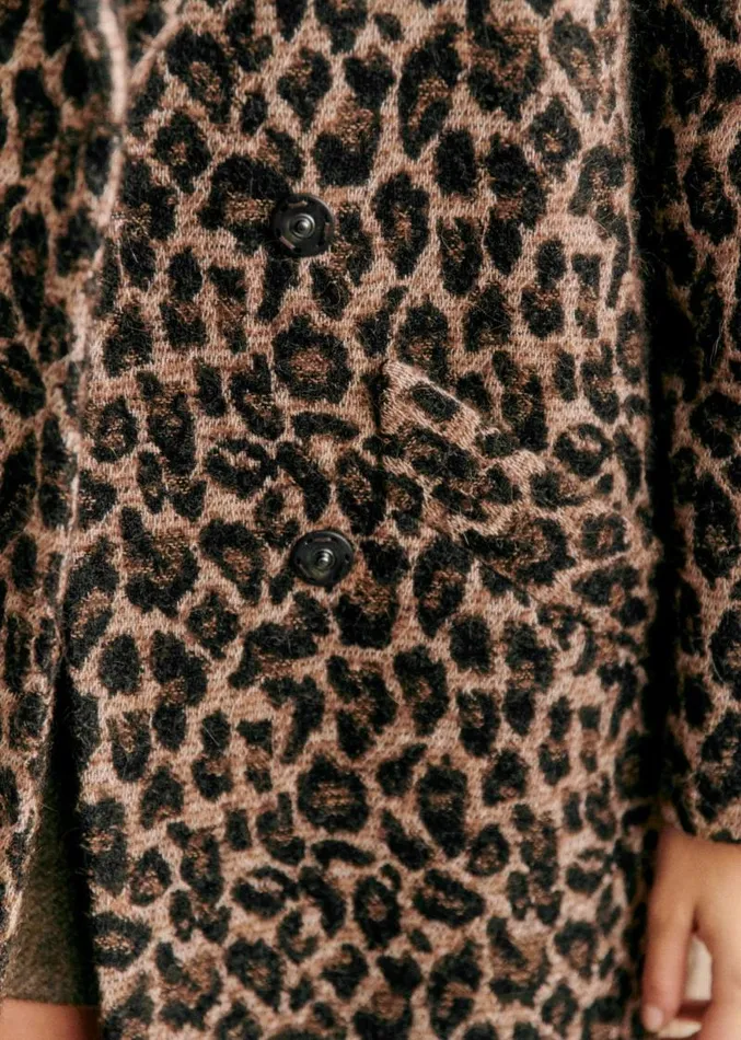 Szane Jackets and Coats Womens Andrew Coat Leopard Brown