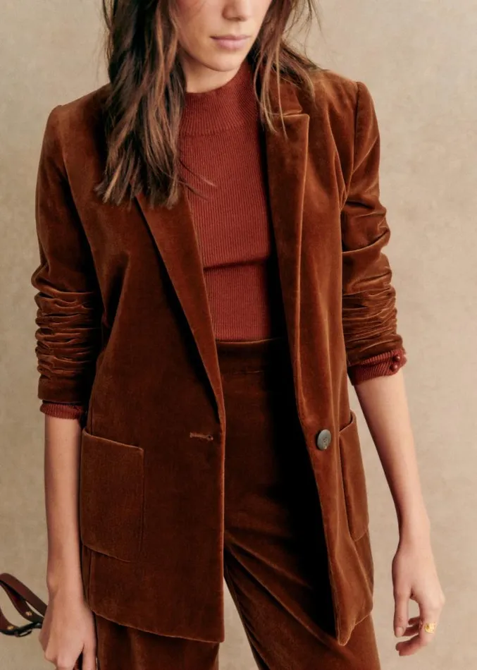 Szane Jackets and Coats Womens Romane Jacket Sienna Velvet