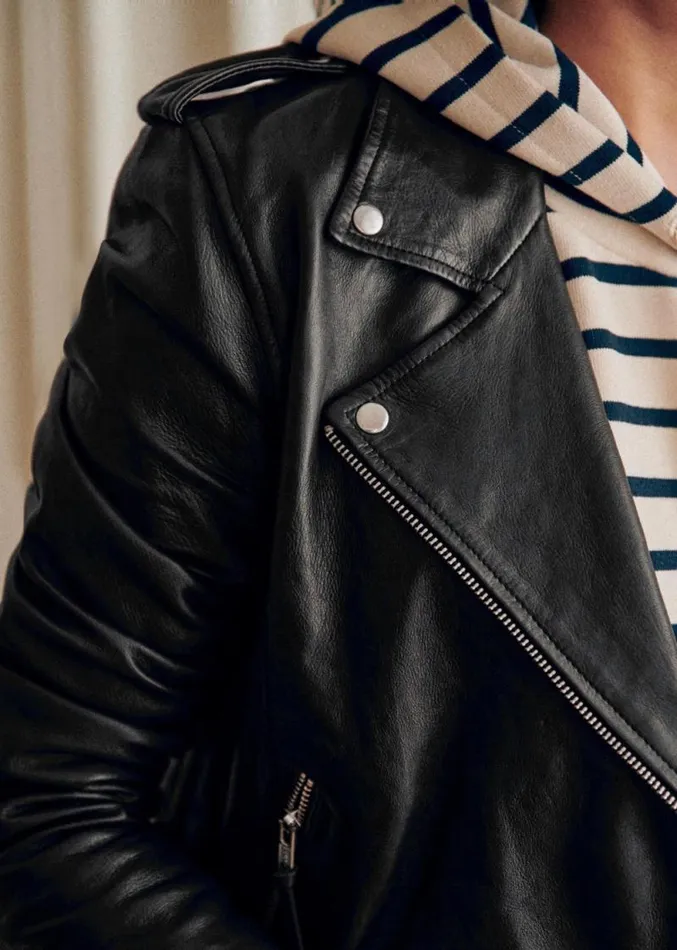 Szane Jackets and Coats Womens Zig Jacket Black Leather