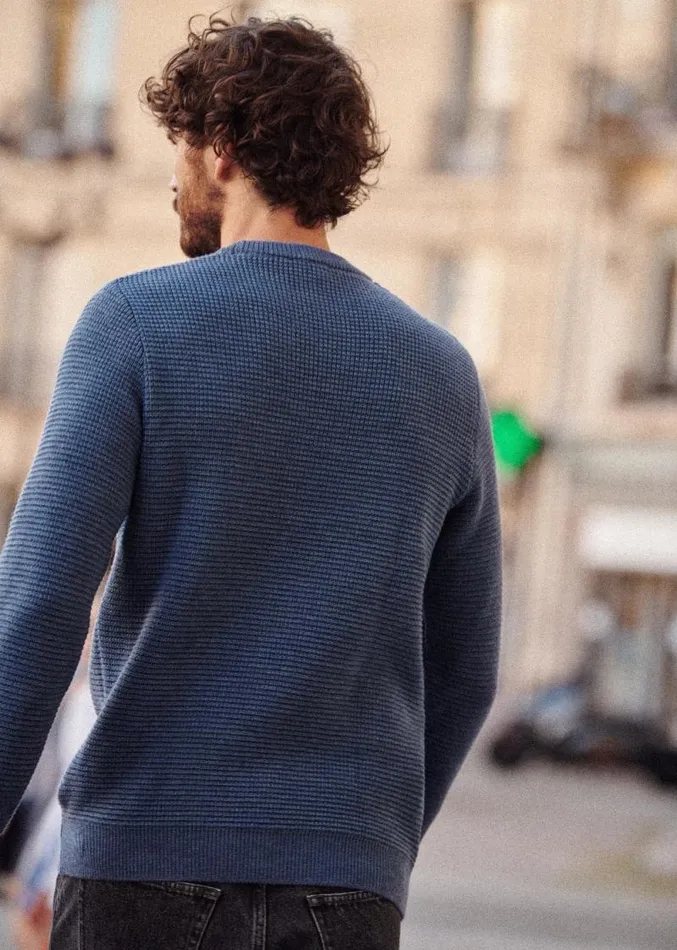 Szane Knitwear Mens Chuck Sweater Slate Blue