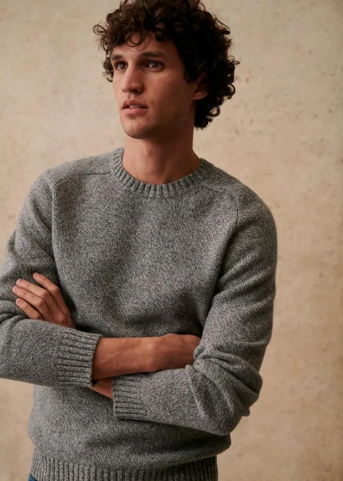 Szane Knitwear Mens Fergus Sweater Grey