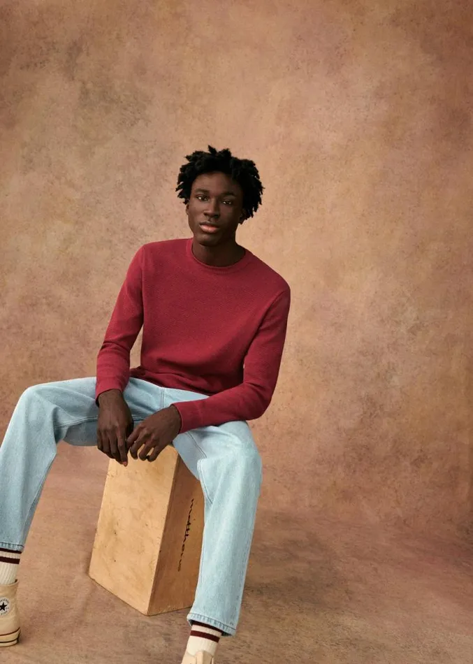 Szane Knitwear Mens Harry Sweater Raspberry