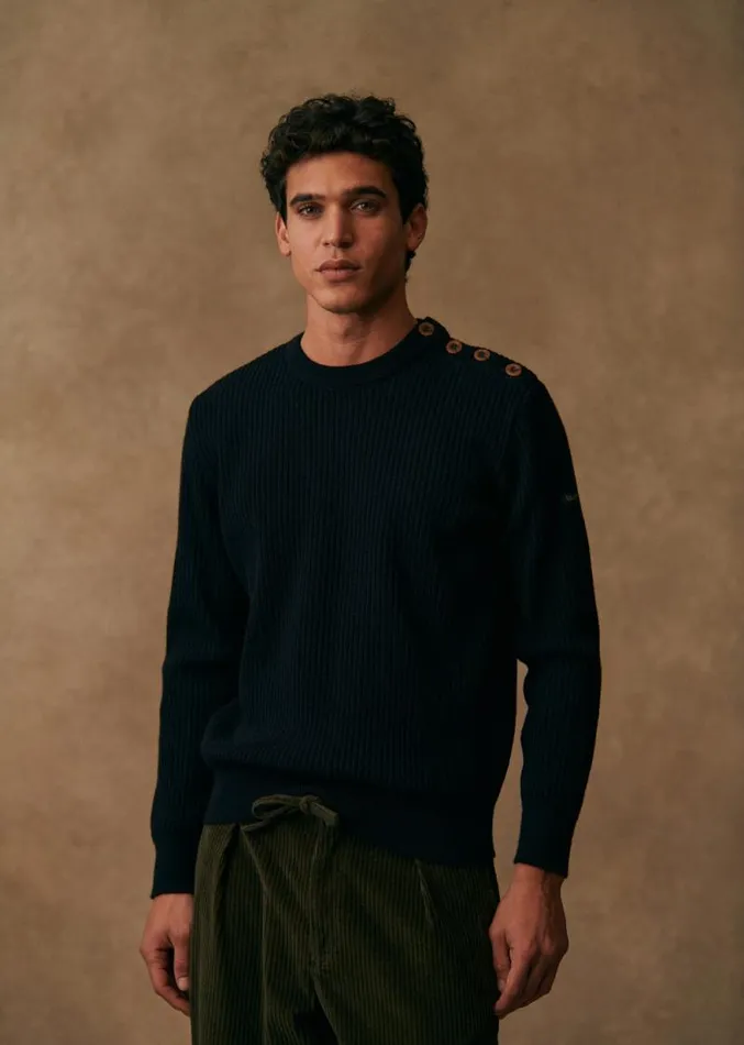 Szane Knitwear Mens Le Minor X Octobre ditions Sweater Navy Blue
