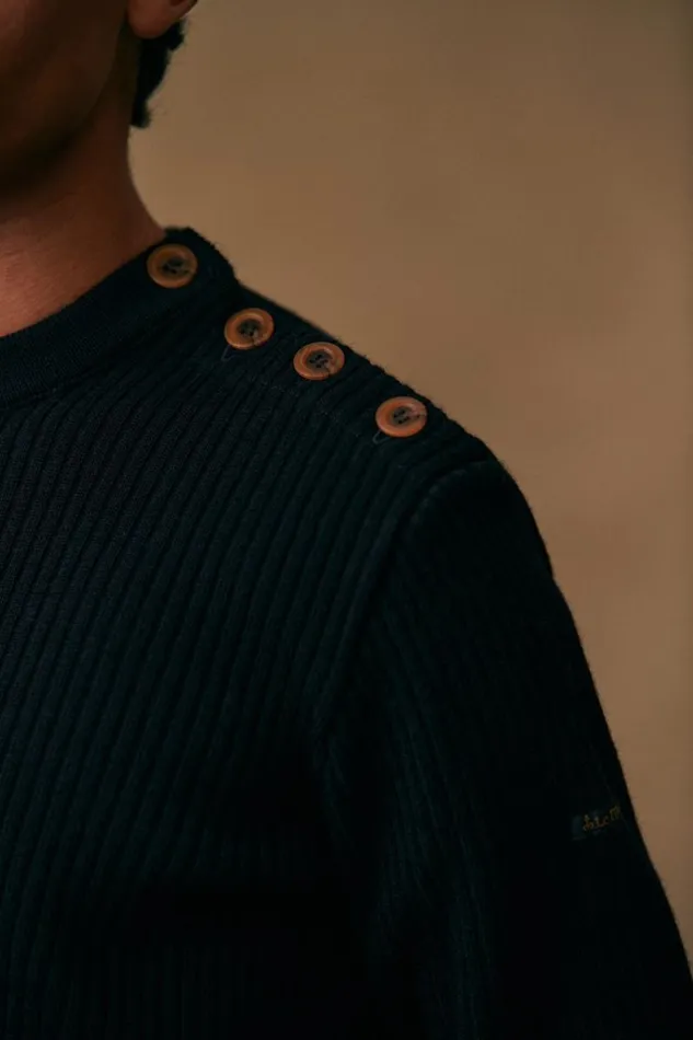 Szane Knitwear Mens Le Minor X Octobre ditions Sweater Navy Blue