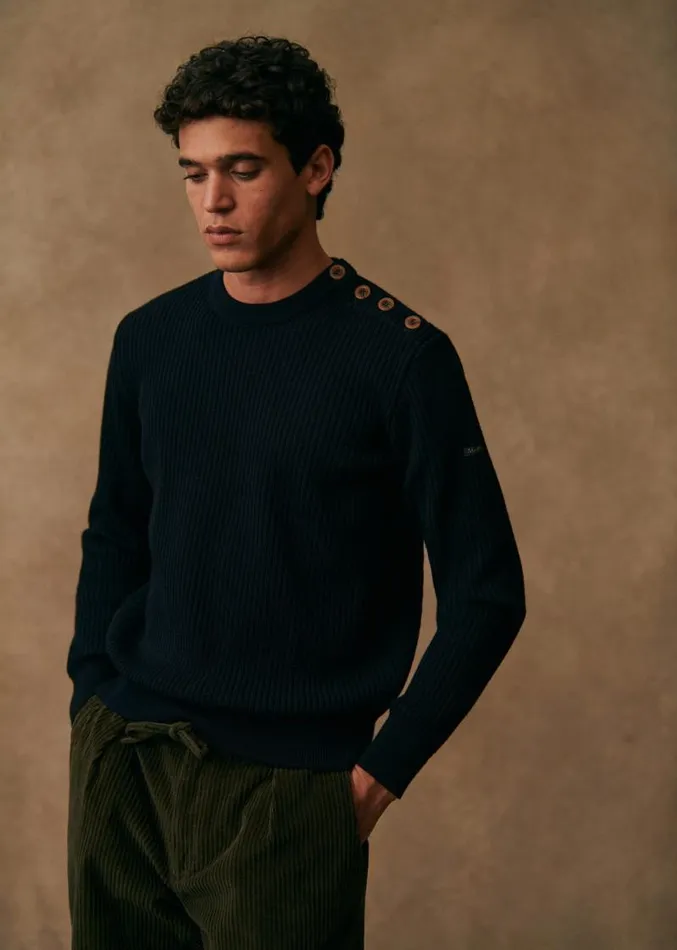 Szane Knitwear Mens Le Minor X Octobre ditions Sweater Navy Blue