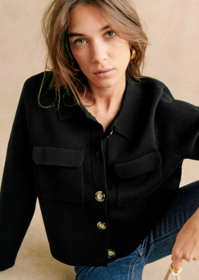Szane Knitwear Womens Betty Cardigan Black