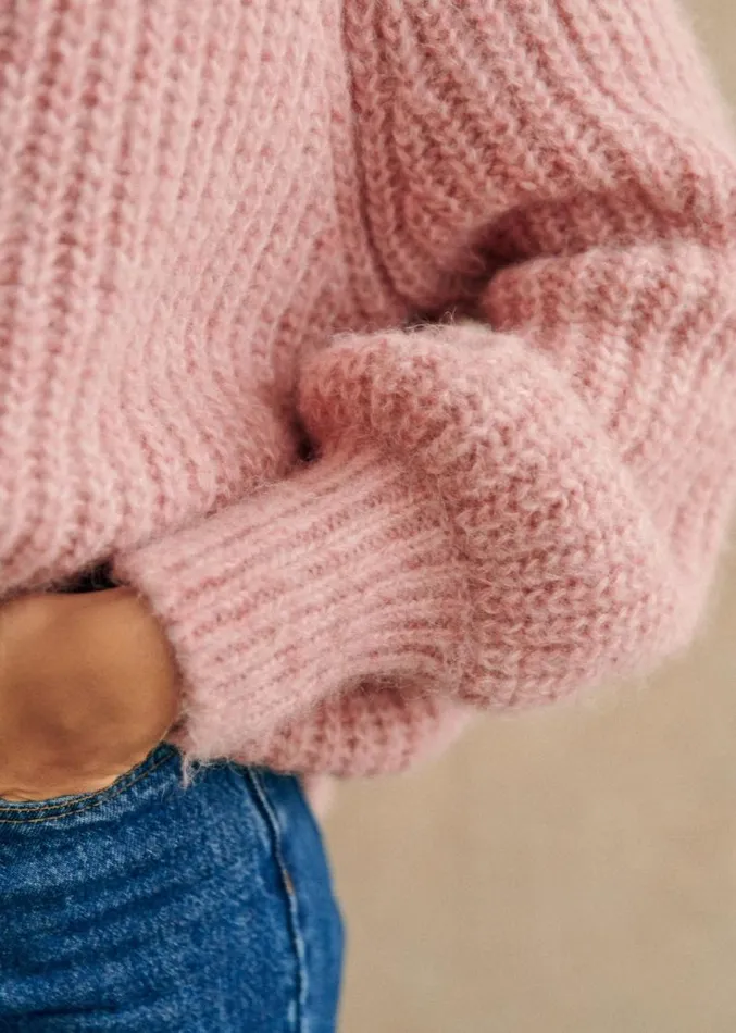 Szane Knitwear Womens Emile Cardigan Mottled Pink