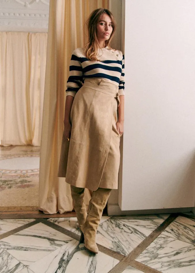 Szane Knitwear Womens Gary Jumper Natural Navy