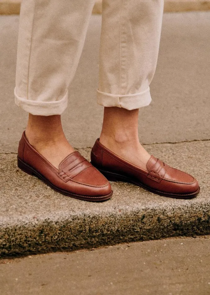 Szane Loafers and Sneakers Womens Andr Loafers Natural Heritage Leather