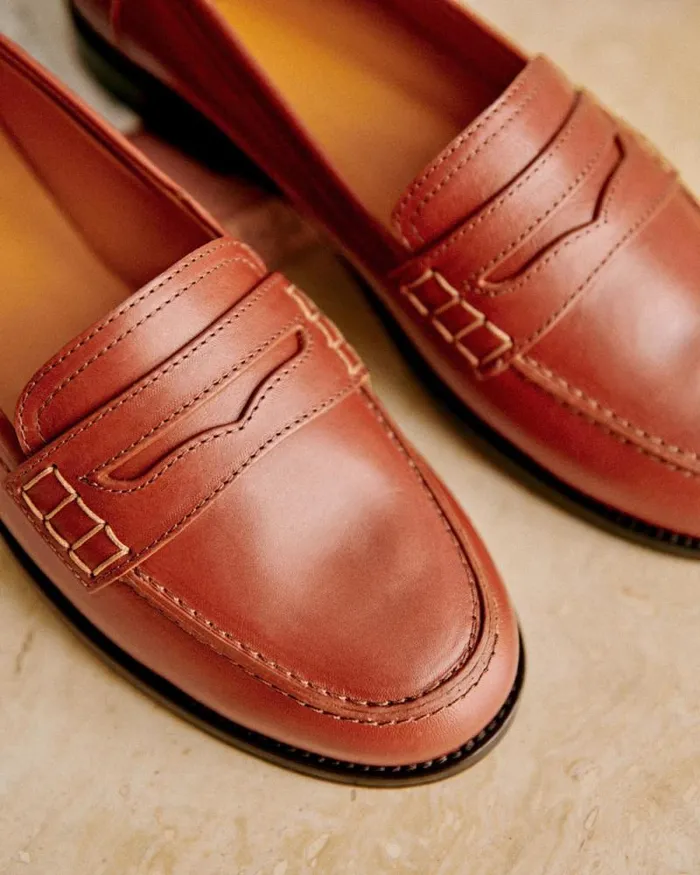 Szane Loafers and Sneakers Womens Andr Loafers Natural Heritage Leather