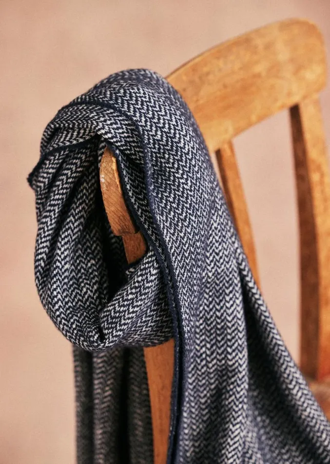 Szane Scarves Womens Lee Scarf Navy Blue