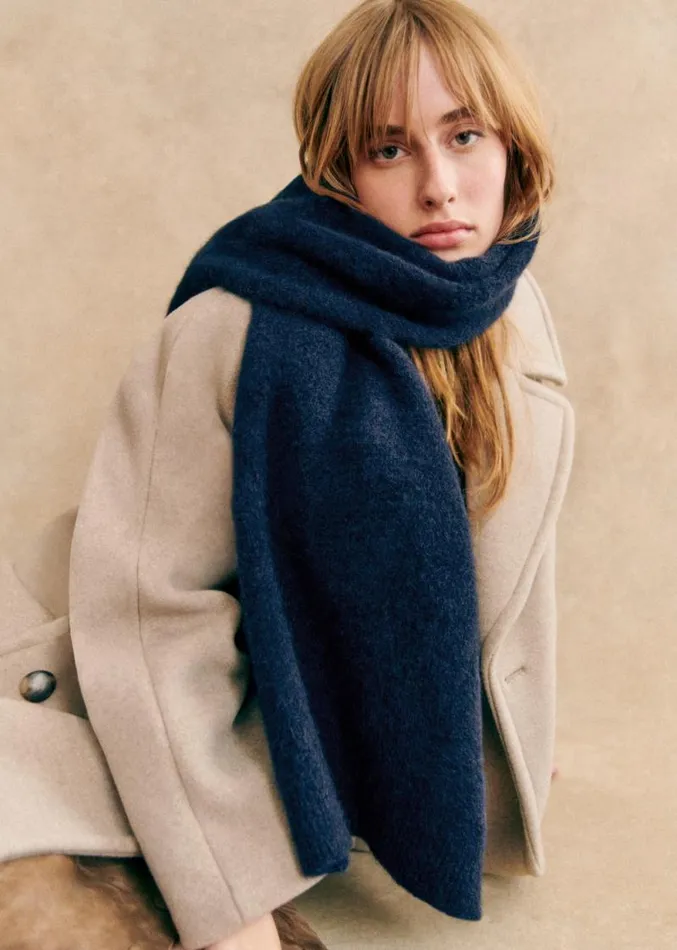 Szane Scarves Womens Marianne Scarf Navy Blue