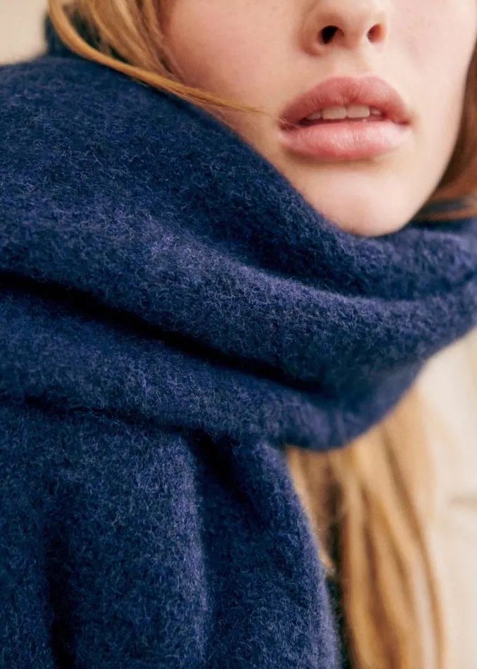 Szane Scarves Womens Marianne Scarf Navy Blue