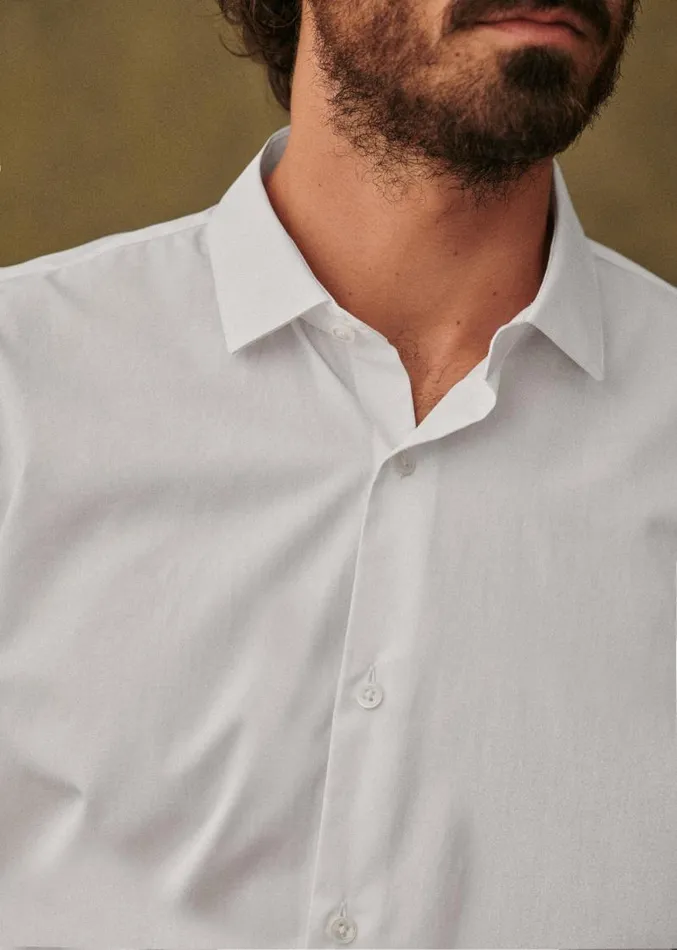 Szane Shirts Mens Allen Poplin Shirt White