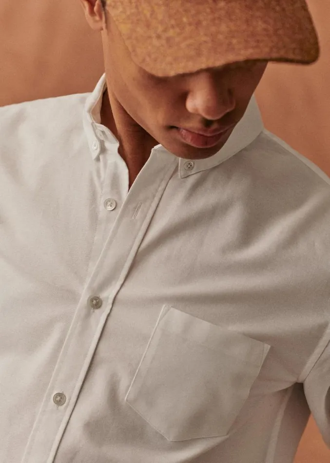 Szane Shirts Mens Oxford Charlie Shirt White