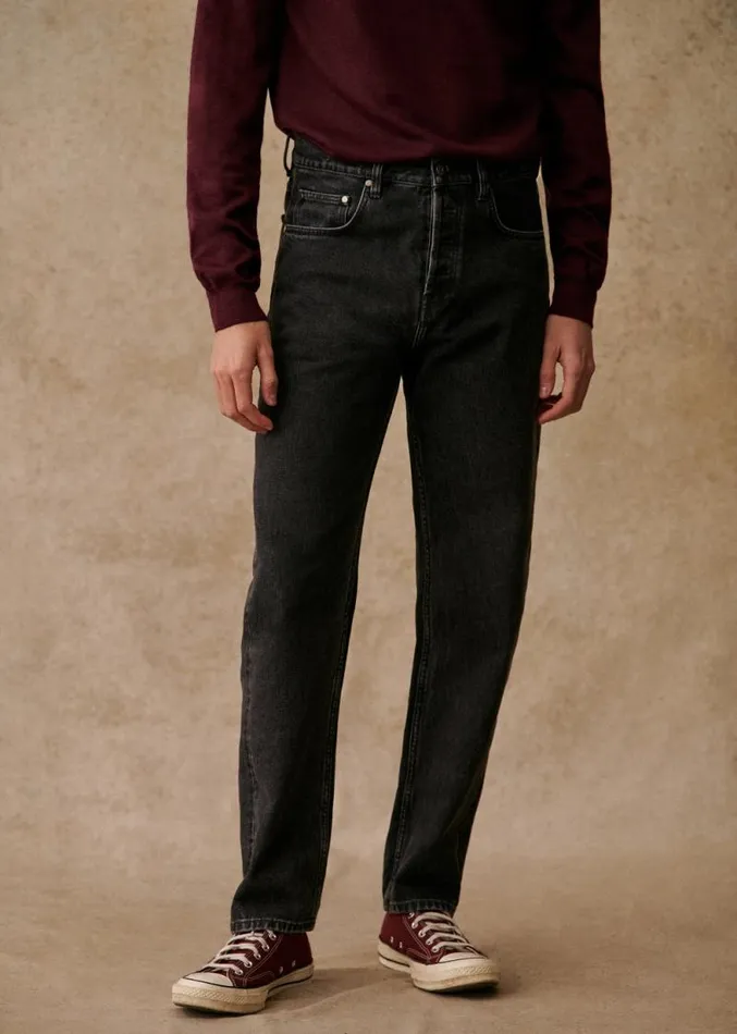 Szane Trousers Mens Wrigley Jeans Washed Grey