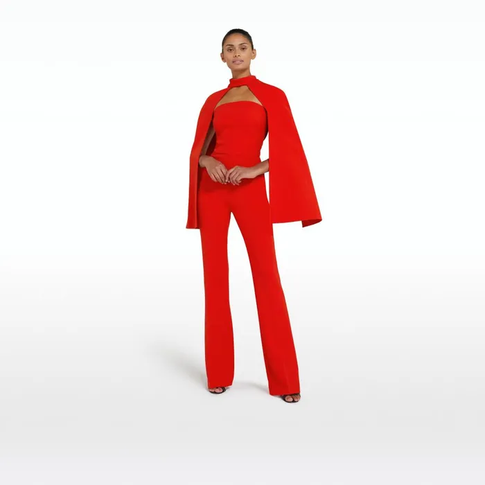Safiyaa Agnes Cherry Red Harness Women Capes and Harnesses