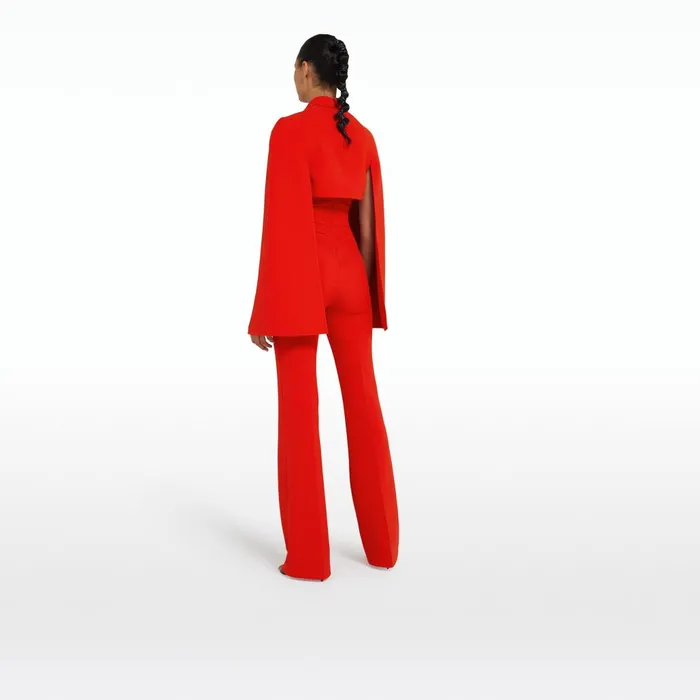 Safiyaa Agnes Cherry Red Harness Women Capes and Harnesses